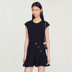 Sandro Ross Tweed Mini Dress